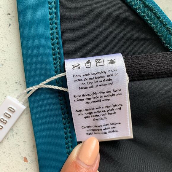 NWT Suboo Matte Square Bikini Top Teal Size 4 - Picture 12 of 12